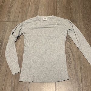 Grey long sleeve Gymshark shirt